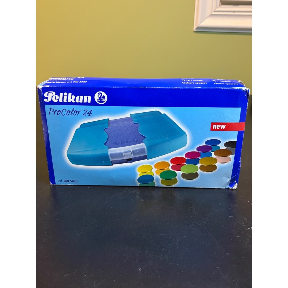 Pelikan ProColor 24 Opaque Watercolor Paint Box Set 24 Colors 721449 New